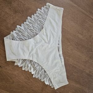 Cream Lace Back Cheeky Panties